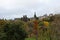 Old Town Edinburgh Skyline from Princes Street Garden in the Autumn