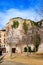 Old town of Girona in winter day, Girona landmarks, Details of old buildings and streets, Girona, Catalonia