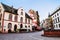 Old Town Hall and Market Well on Schlossplatz square in Wiesbaden, Hesse, Germany