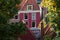 Old town house in the historic Dutch city Leiden