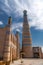 Old town Khiva at sunrise with Islam Khoja Minaret in the background, Uzbekistan