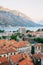 The Old Town of Kotor. The orange-tiled rooftops of the city. Sh