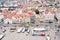 Old town market square, view from St. Bartholomew s Cathedral tower, Plzen, Czech Republic