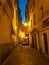 Old Town quarter at night, Nice, France