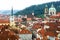 Old town roof view in Czech Republic