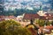 Old town roof view in Czech Republic