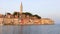 Old town Rovinj and the cathedral of St. Euphemia