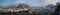 Old town of salzburg at dawn - panoramic view from mÃ¶nchsberg h