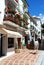 Old town shopping street, Marbella, Spain.