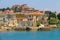 Old town on the shore in Portoferraio on Elba Island, Tuscany,