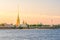 Old town St. Petersburg skyline at sunset