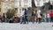 Old Town, Stare Mesto Square. People walk around the square. Prague, Czech Republic