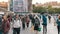 Old Town, Stare Mesto Square. People walk around the square. Prague, Czech Republic