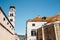 Old town Stradun street, Franciscan Church and Monastery and Large Onofrio`s Fountain in Dubrovnik, Croatia