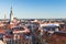 Old town of Tallinn cityscape in winter