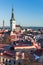 Old town of Tallinn vertical cityscape