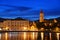 Old town of Trogir with Cathedral of Saint Lawrence by night