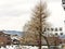 Old township or Historical Building Preservation Area in snow in Takayama City, Japan