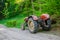 Old tractor on country road