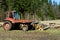 Old tractor and timber