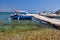 Old traditional beautiful fishing boats by the sea