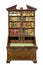 Old traditional European bookcase bureau secretaire