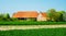 An old traditional farmhouse on the former island of Walcheren, the Netherlands.