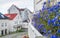 Old traditional homes on hillside in Bergen