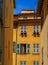 Old traditional houses in the narrow streets in the Old Town Vielle Ville in Nice in the South of France