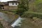 Old traditional houses and river in Etar