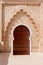 Old traditional islamic door in Koutoubia Minaret, Marrakesh, Mo