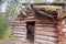 Old traditional log cabin rotting in Yukon taiga