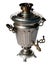 Old traditional russian samovar on white