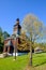 Old traditional Slovak wooden church in Stara Lubovna, Slovakia