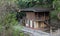 Old traditional thailand wooden house on the hill