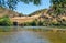 Old traditional watermills in the Guadiana river at Azenhas. Mertola. Portugal