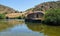 Old traditional watermills in the Guadiana river at Azenhas. Mertola. Portugal