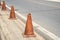 Old Traffic cones, pylons, safety cones