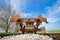 old train, in an abandoned station , parts from old wagon, old buffer in railway carriage