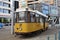 Old tram in the city of Rotterdam.