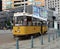 Old tram in the city of Rotterdam.