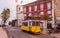 Old tram on a Lisbon street