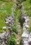 Old trench made of stones dug into the ground during the first world war