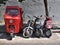 Old Tricycle with modern bikes byside