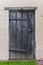 Old tudor wooden house back door antique medieval