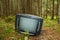 Old TV in the forest