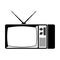 Old TV icon. Television retro sign. Vector illustration