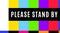 Old tv test screen. Retro no channel signal screensaver