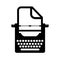 Old typewriter vector icon