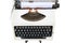 Old typewriter,white